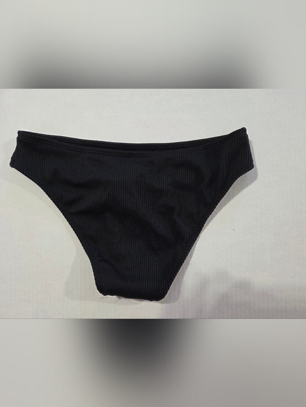 Cupshe Women’s Black Ribbed Bikini Set - Classic Two-Piece Swimwear - Picture 7 of 10